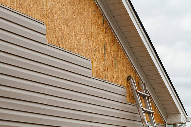 Professional Siding Contractor technician working in Hampton, IL